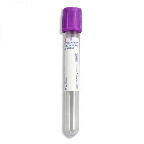 Q6mL BD Vacutainer Blood Collection Tubes with K2EDTA (Lavender)