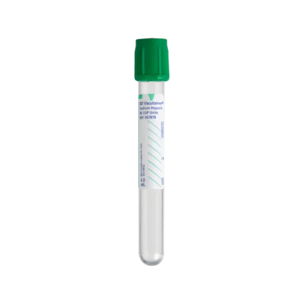 6mL BD Vacutainer Blood Collection Tubes with Sodium Heparin (Green)