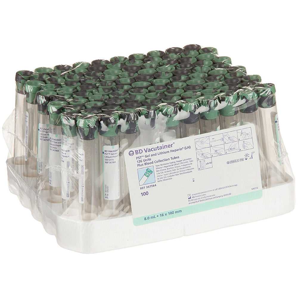 8mL BD Vacutainer Blood Collection Tubes (Green/Gray)
