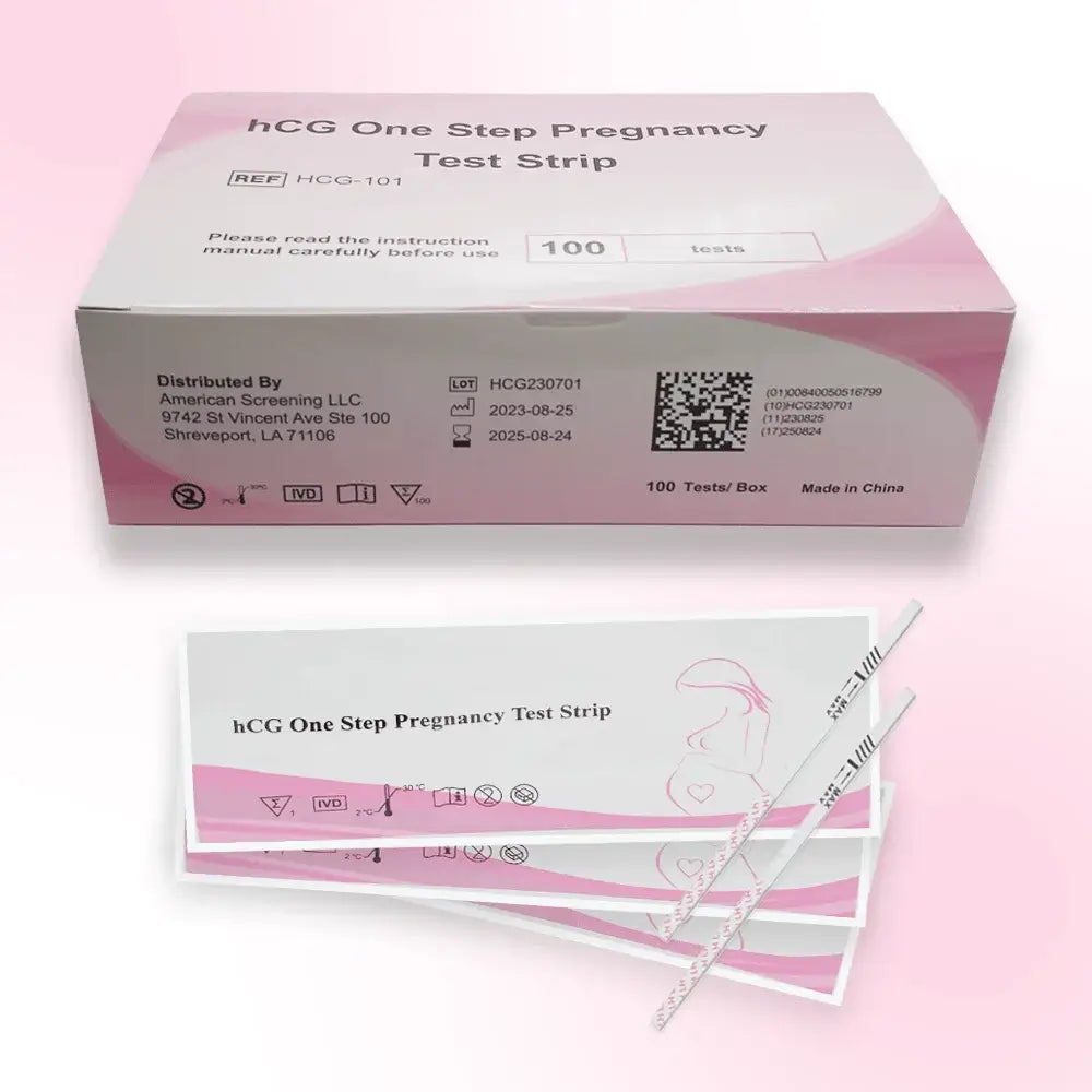 hCG One Step Pregnancy Test Strip - EXPIRY: AUG 2025 - Case of 100